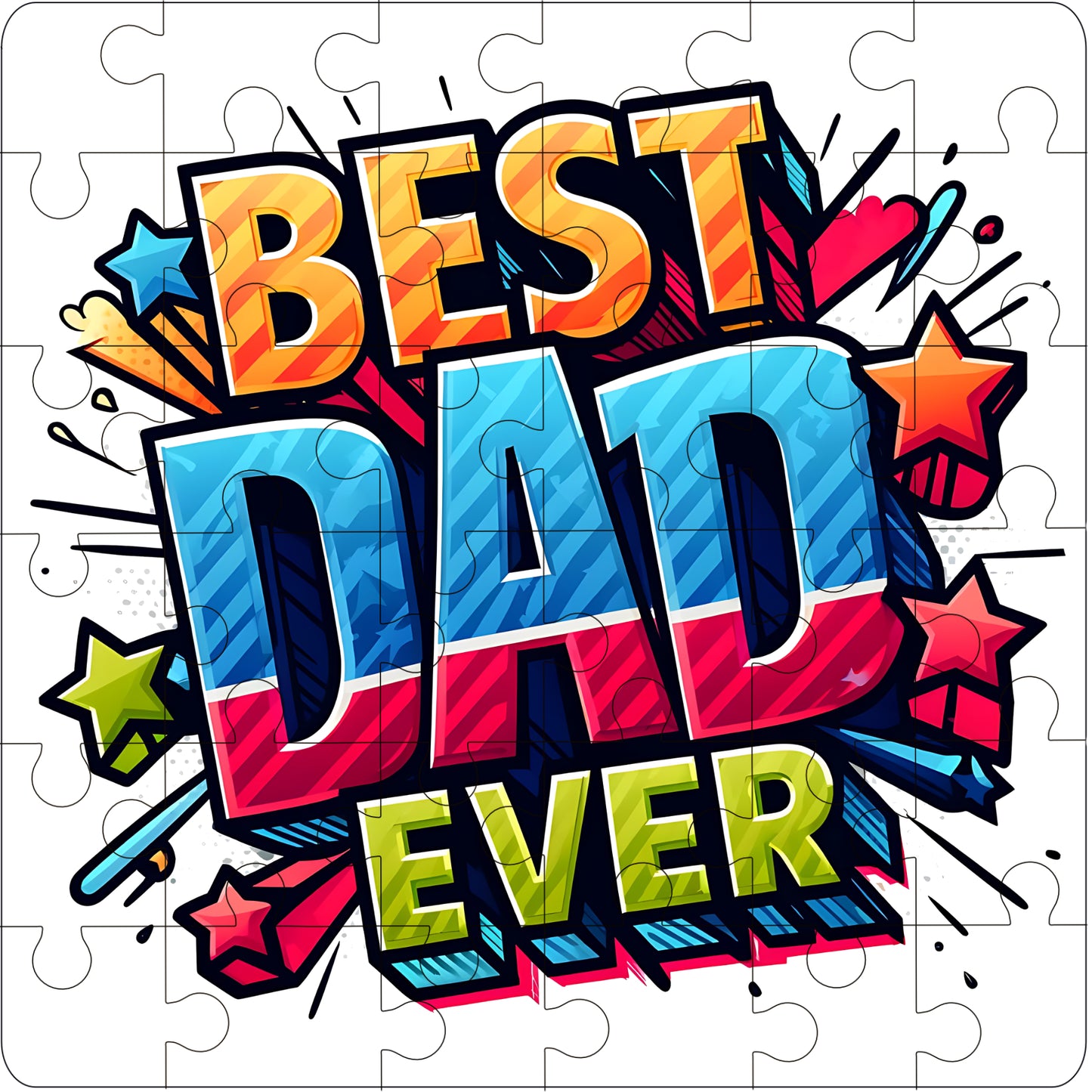 Best Dad Ever Design 2 36 Piece Puzzle Gift - Perfect for Father's Day
