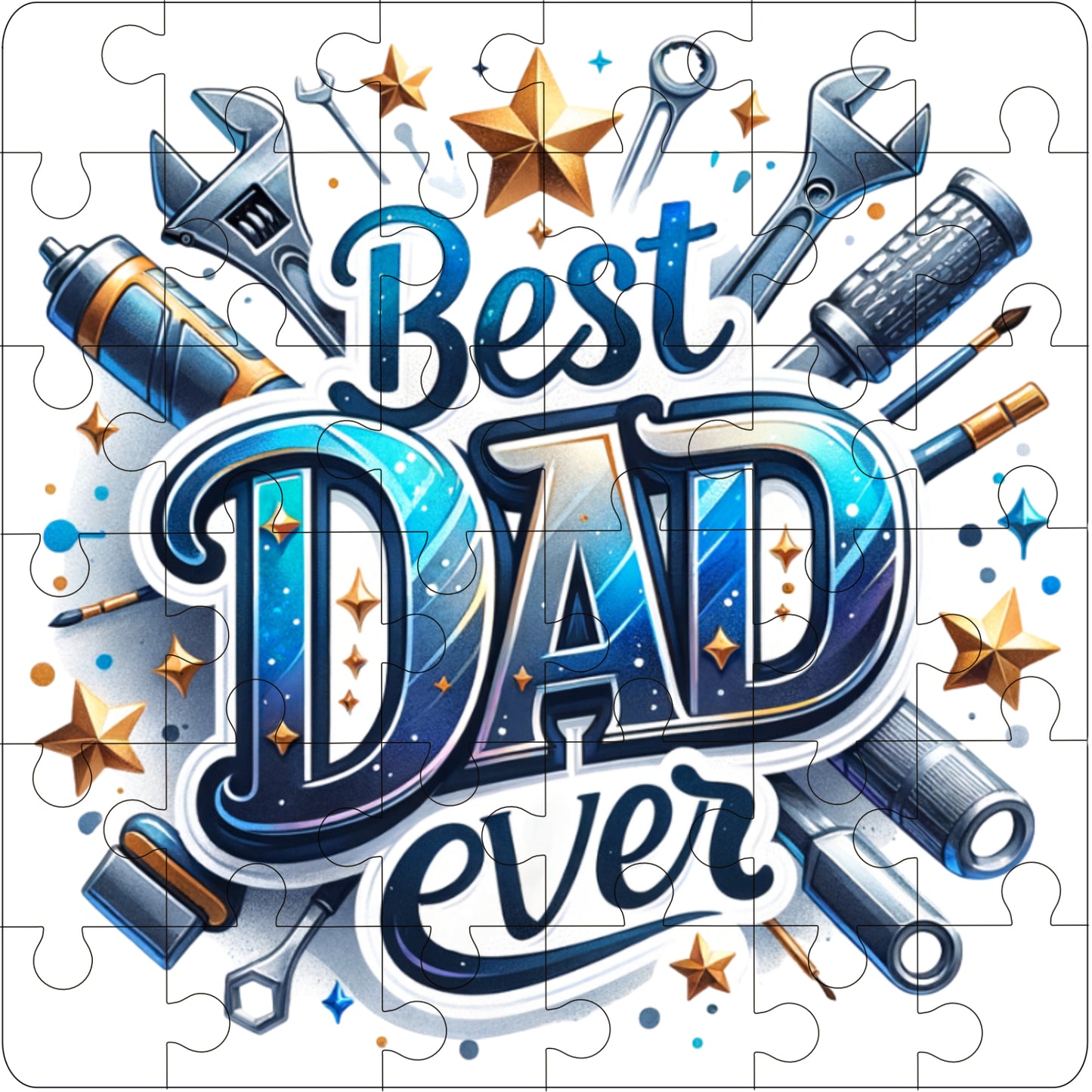 Best Dad Ever Design 3 36 Piece Puzzle Gift - Perfect for Father's Day