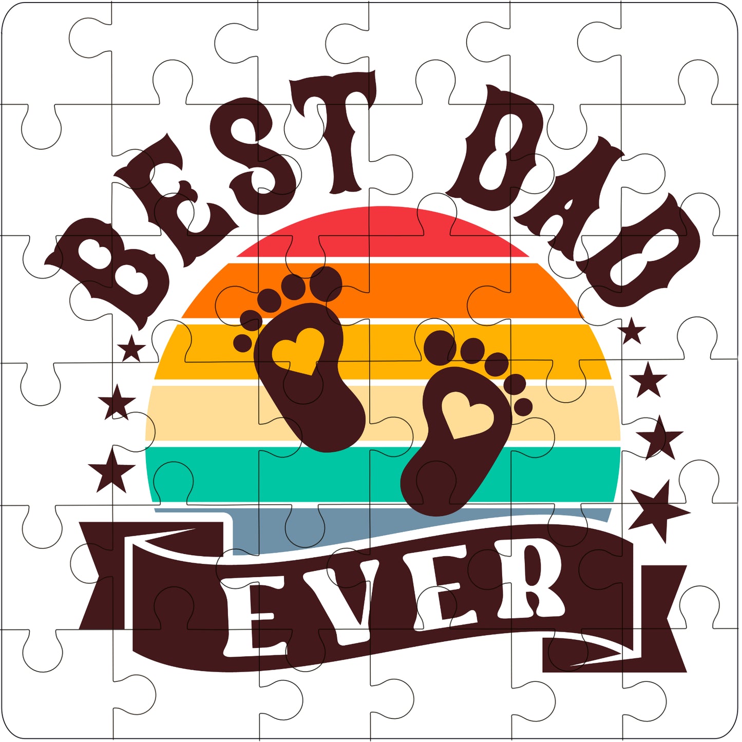 Best Dad Ever Design 4 36 Piece Puzzle Gift
