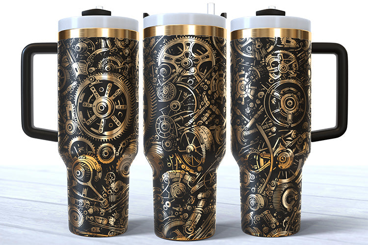 40 Ounce Powder Coated Gearheads Custom Tumbler