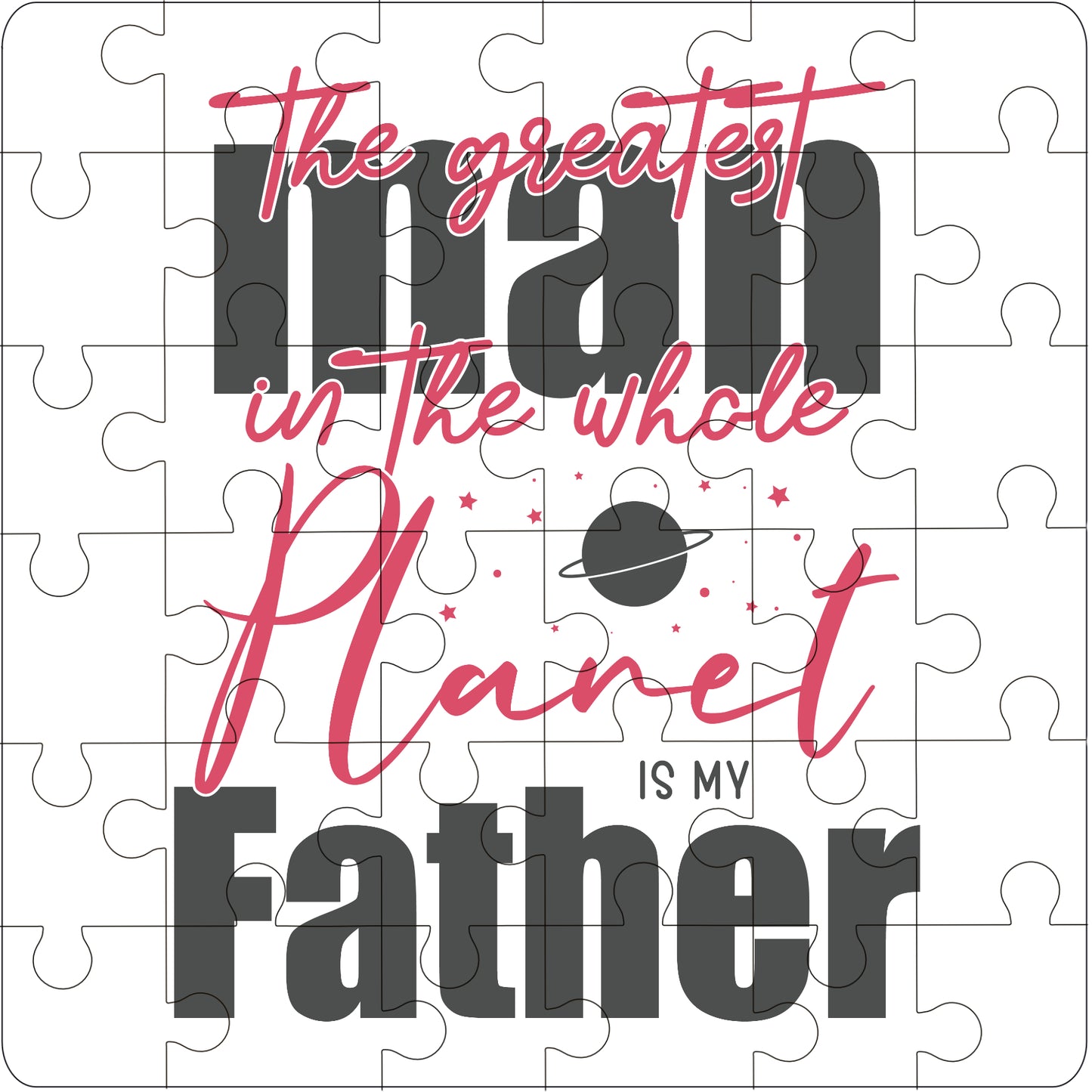 Greatest Man 36 Piece Puzzle Gift - Perfect for Father's Day