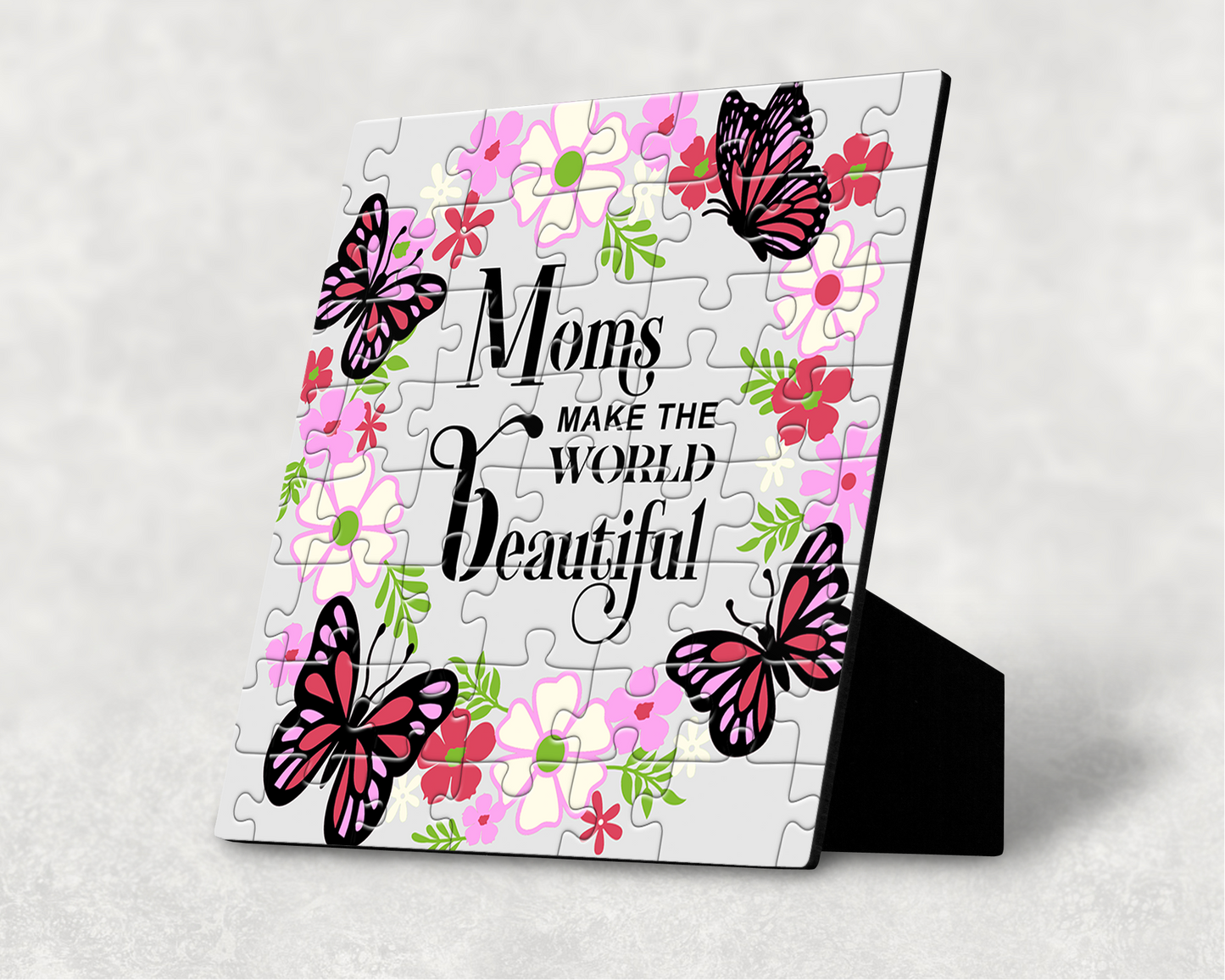 36 Piece Custom Puzzle Pink Floral Design