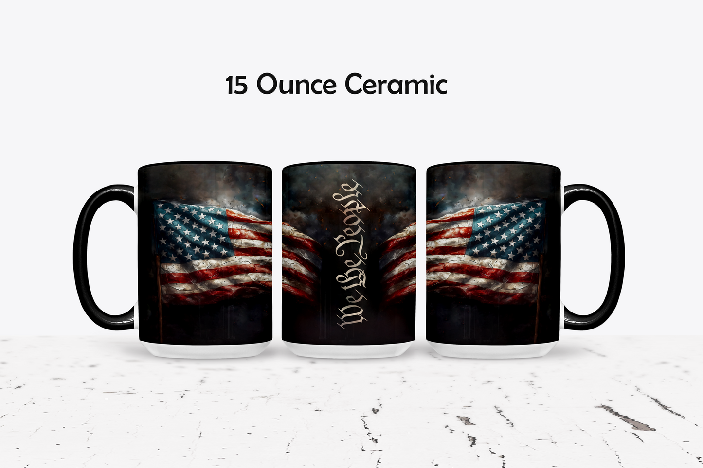 We The People Custom Ceramic Coffee Mug - Available in 4 Colors