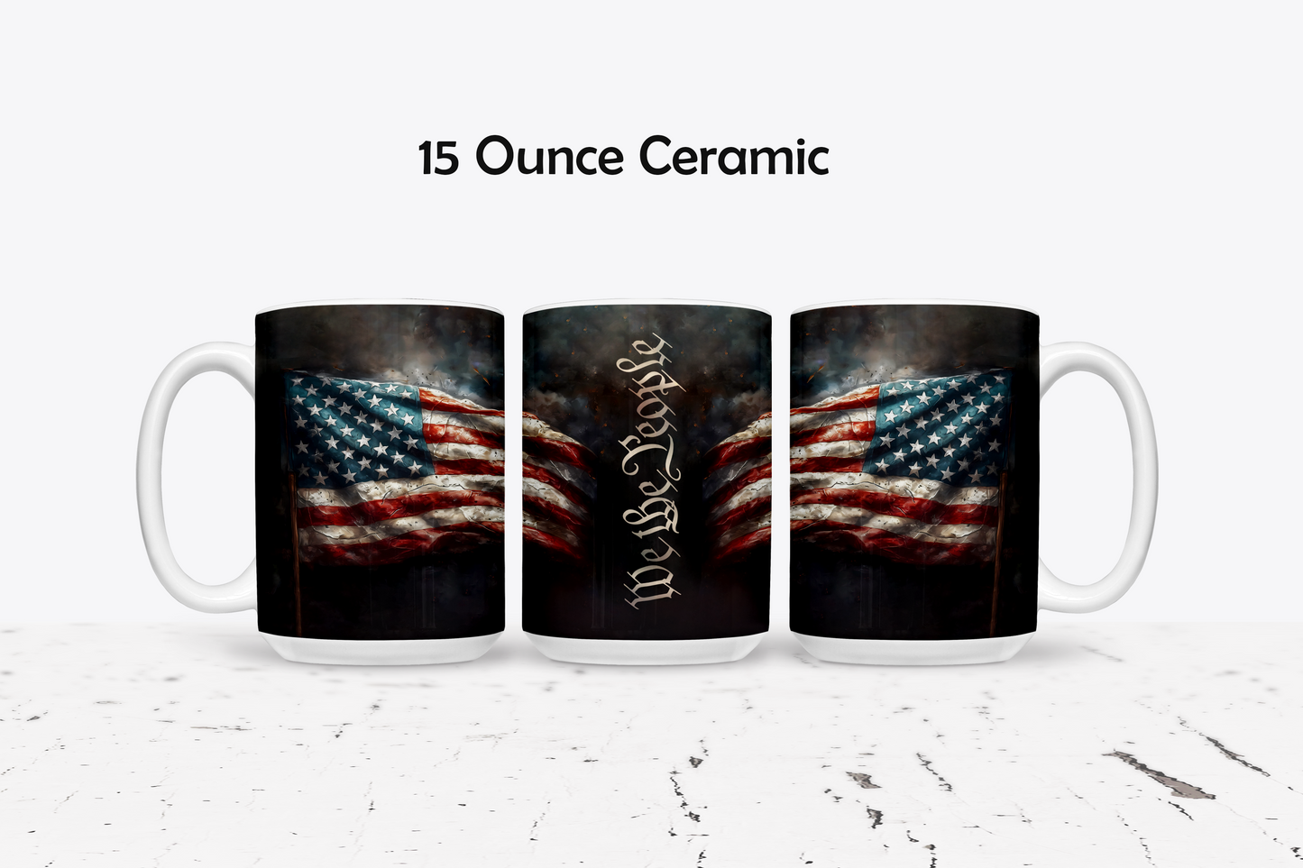 We The People Custom Ceramic Coffee Mug - Available in 4 Colors